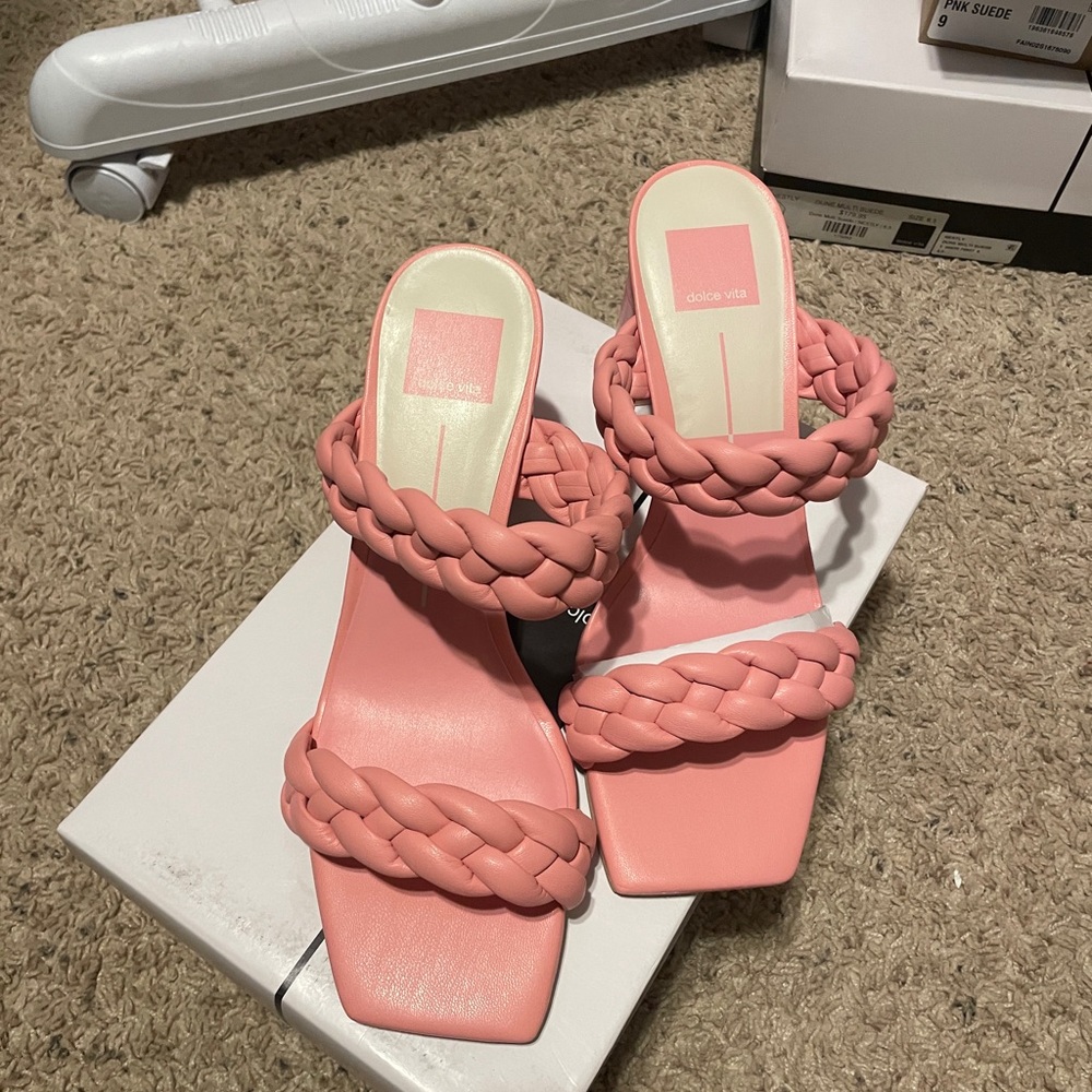 Dolce Vita Pink Braided Women's Sandals